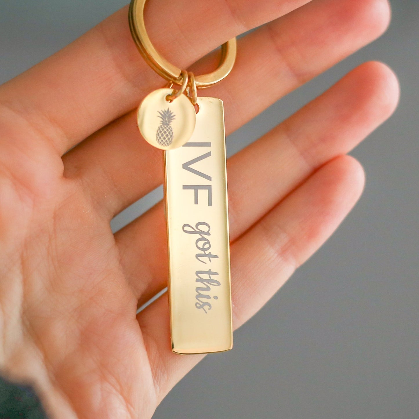 IVF Got This Keyring – Pineapple Charm Support Gift for Fertility Journey - Vinci Woman