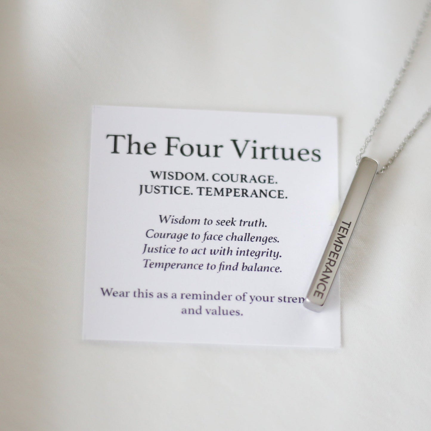 Four Virtues Stoic Necklace - Vinci Woman