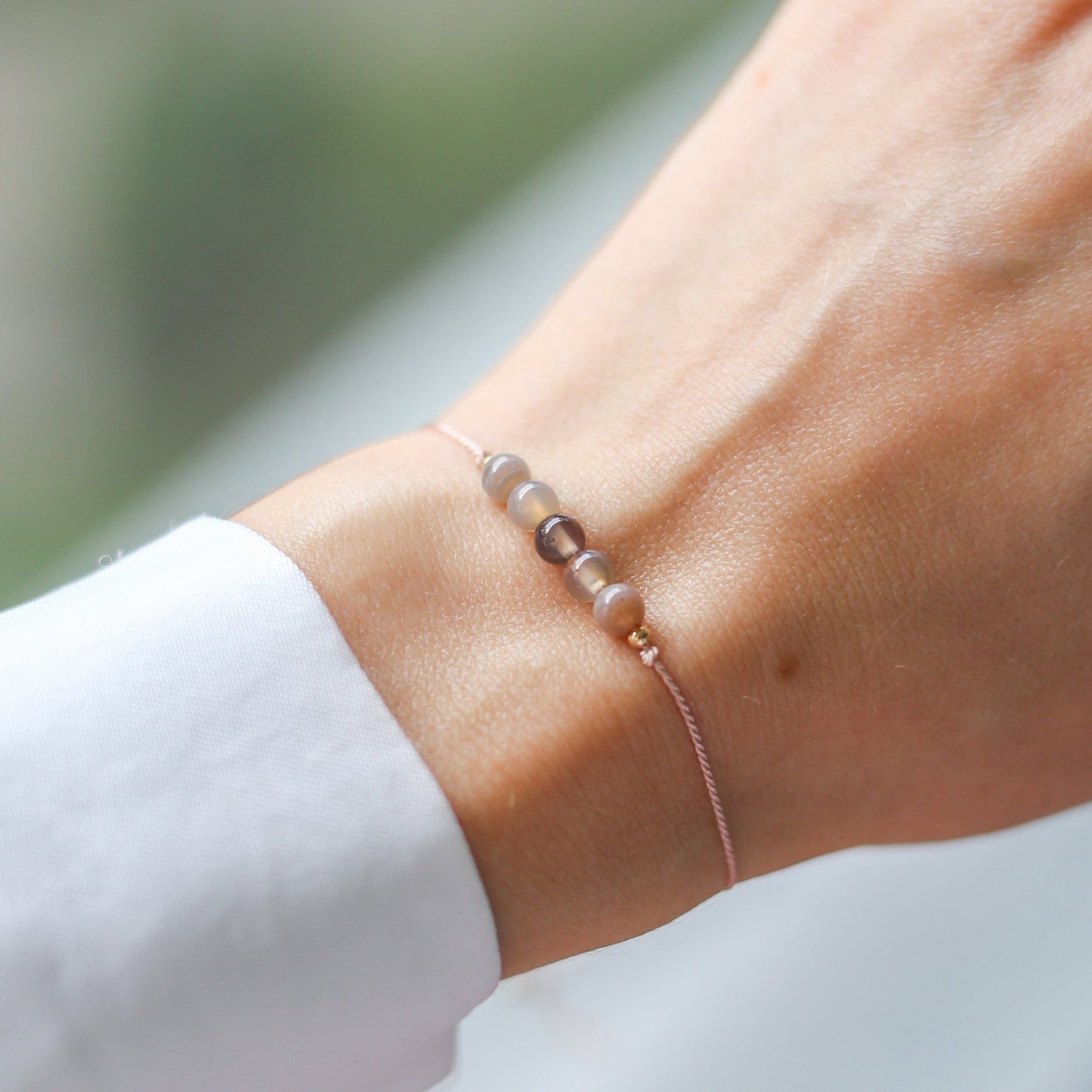 Pregnancy Bracelet – Botswana Agate Crystal Cord Bracelet - Vinci Woman