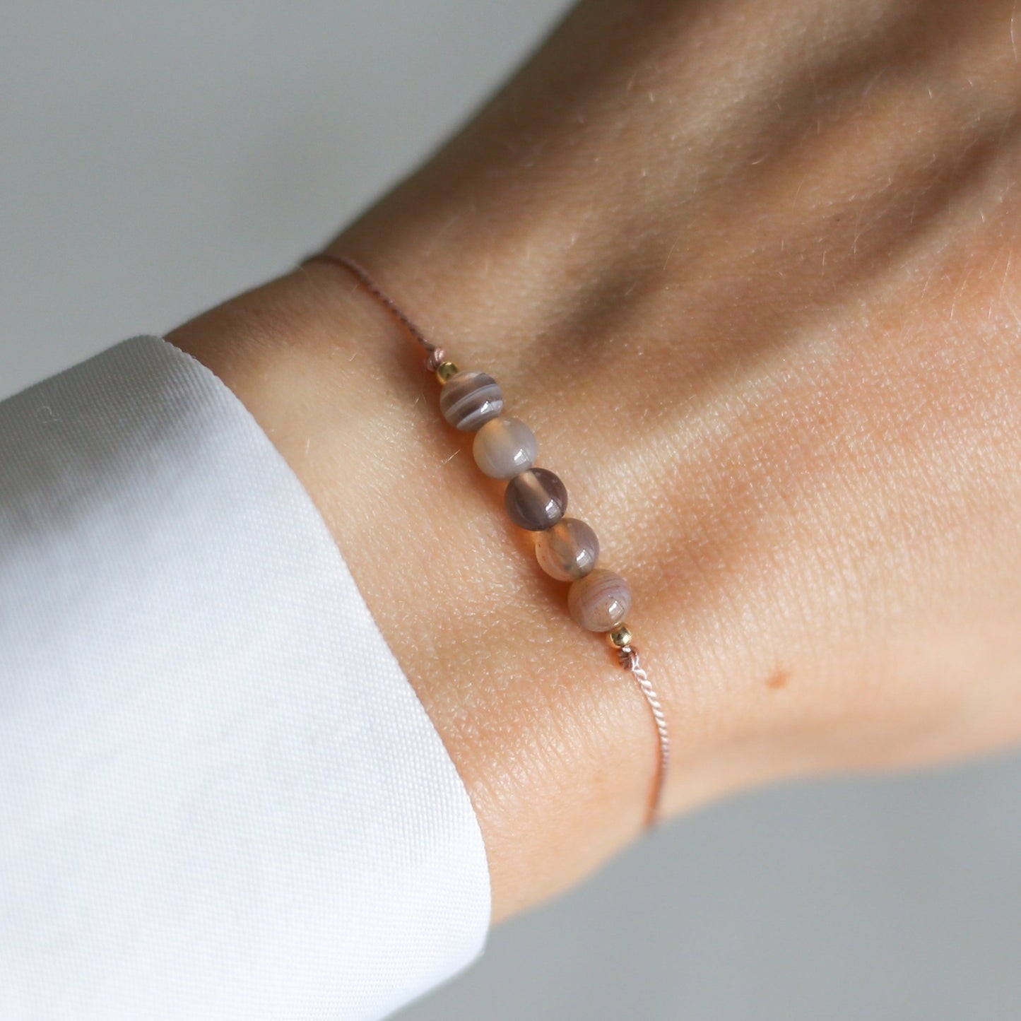 Pregnancy Bracelet – Botswana Agate Crystal Cord Bracelet - Vinci Woman