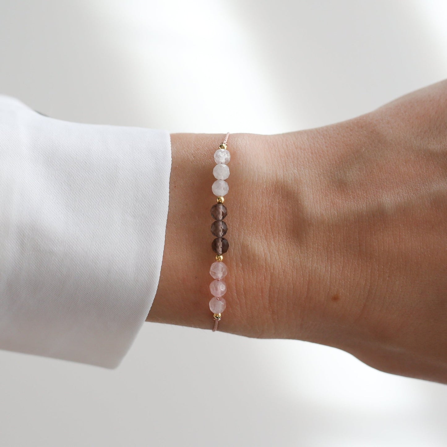 Good Vibes Only Crystal Bracelet Set with Amethyst - Vinci Woman