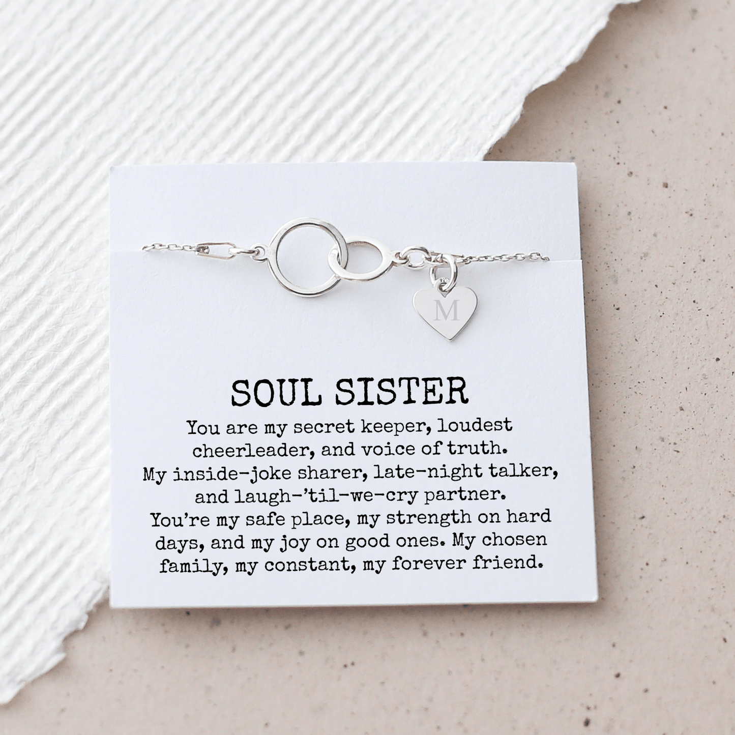 Soul Sister Gift - Interlocking Circle Bracelet - Vinci Woman