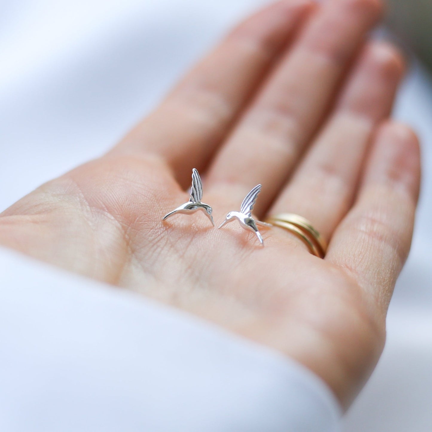Hummingbird Earrings - 925 Sterling Silver - Vinci Woman
