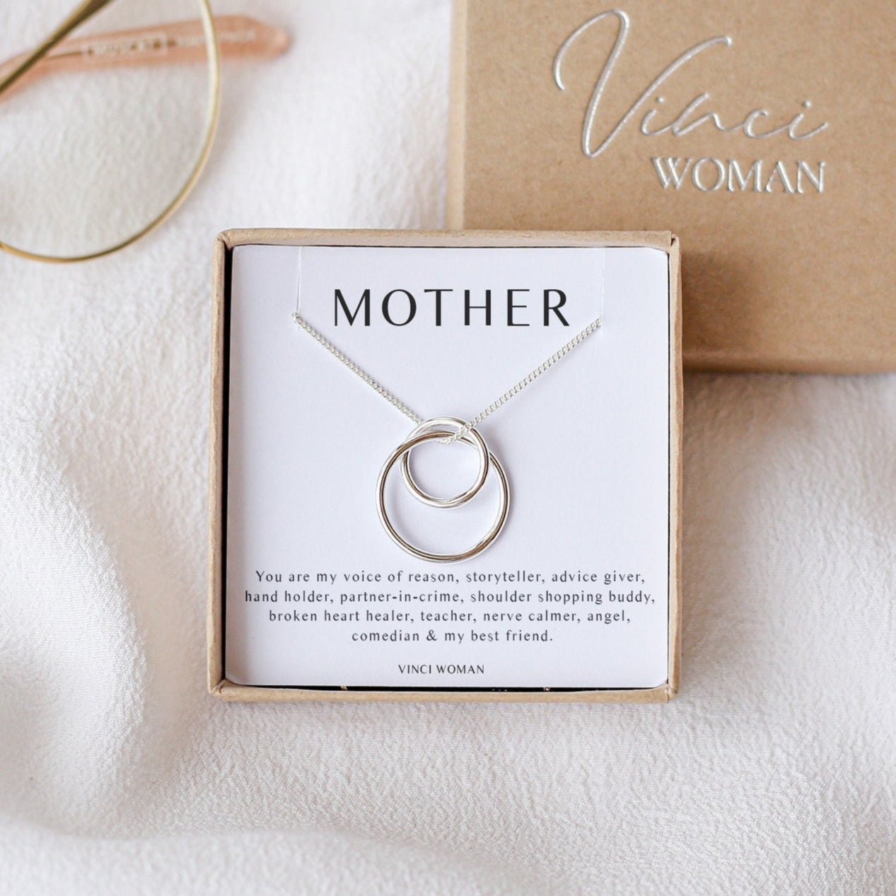 Interlocking Circle Necklace - Mother Gift - Vinci Woman
