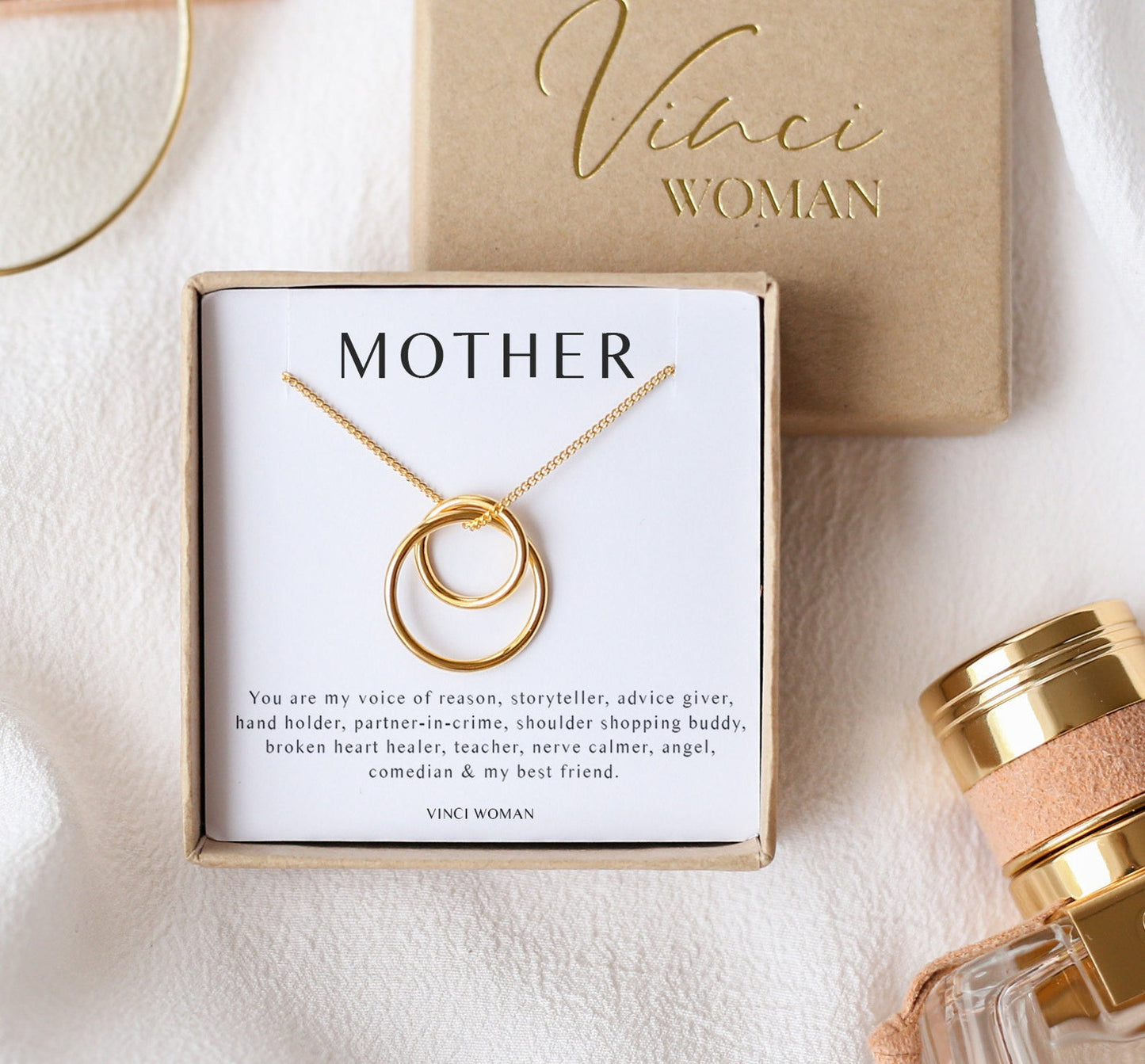 Interlocking Circle Necklace - Mother Gift - Vinci Woman