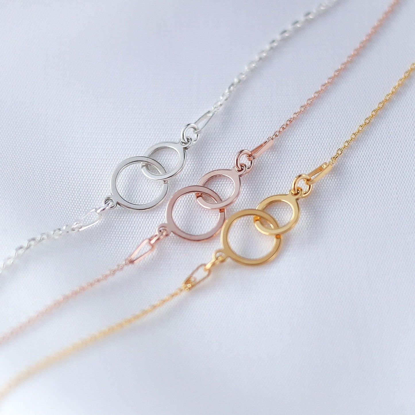 Mother and Daughter Bracelet - Interlocking Circles - Vinci Woman