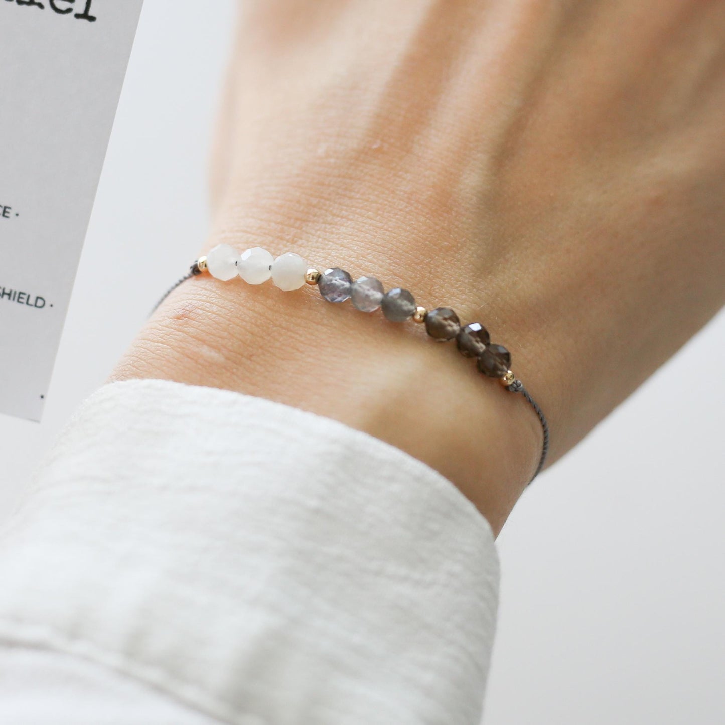 Courage Crystal Cord Bracelet - Vinci Woman