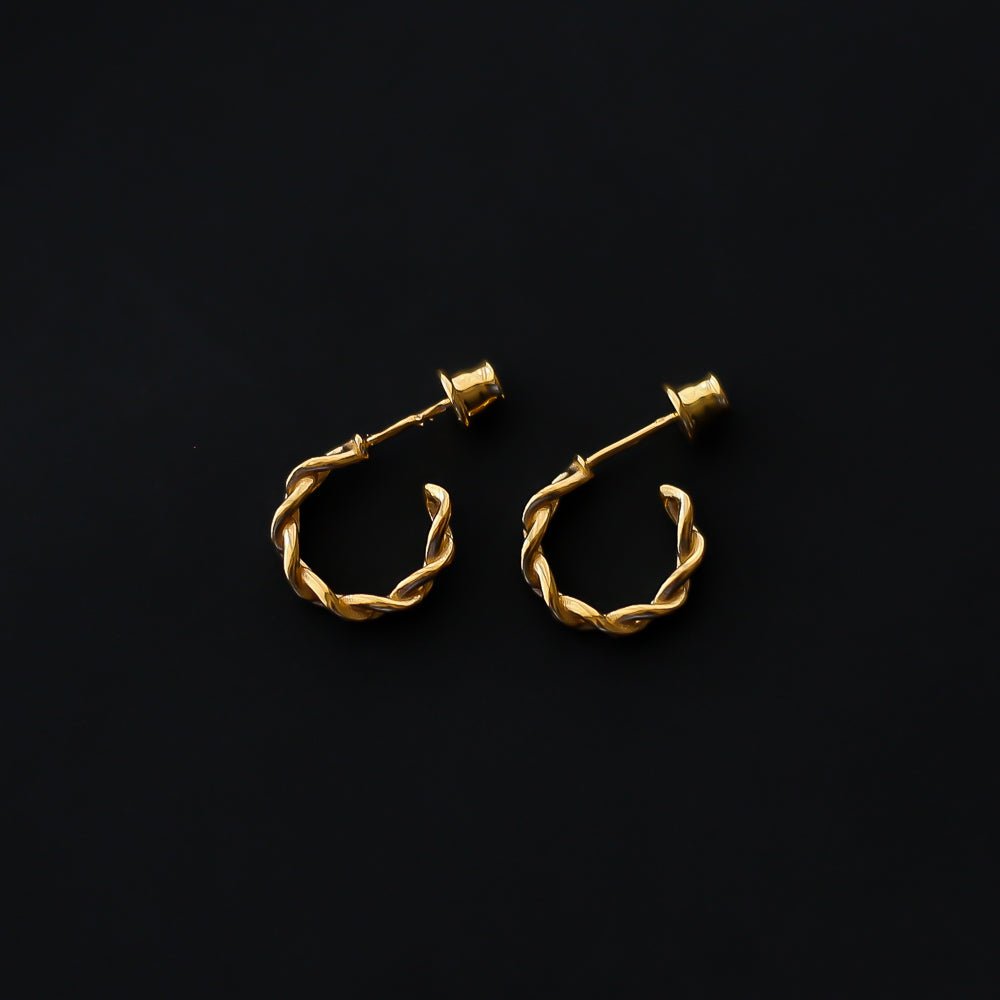 Chain Huggies Earrings - 24k Gold Vermeil - Vinci Woman