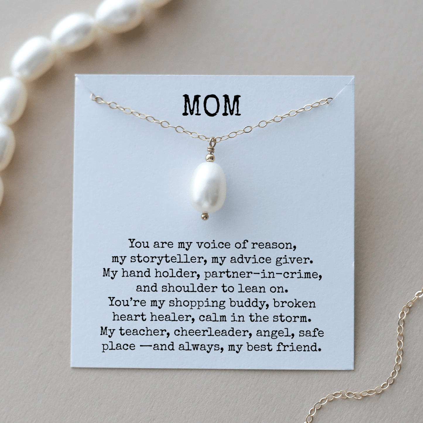 Gift For Mom - Freshwater Pearl Necklace - Vinci Woman