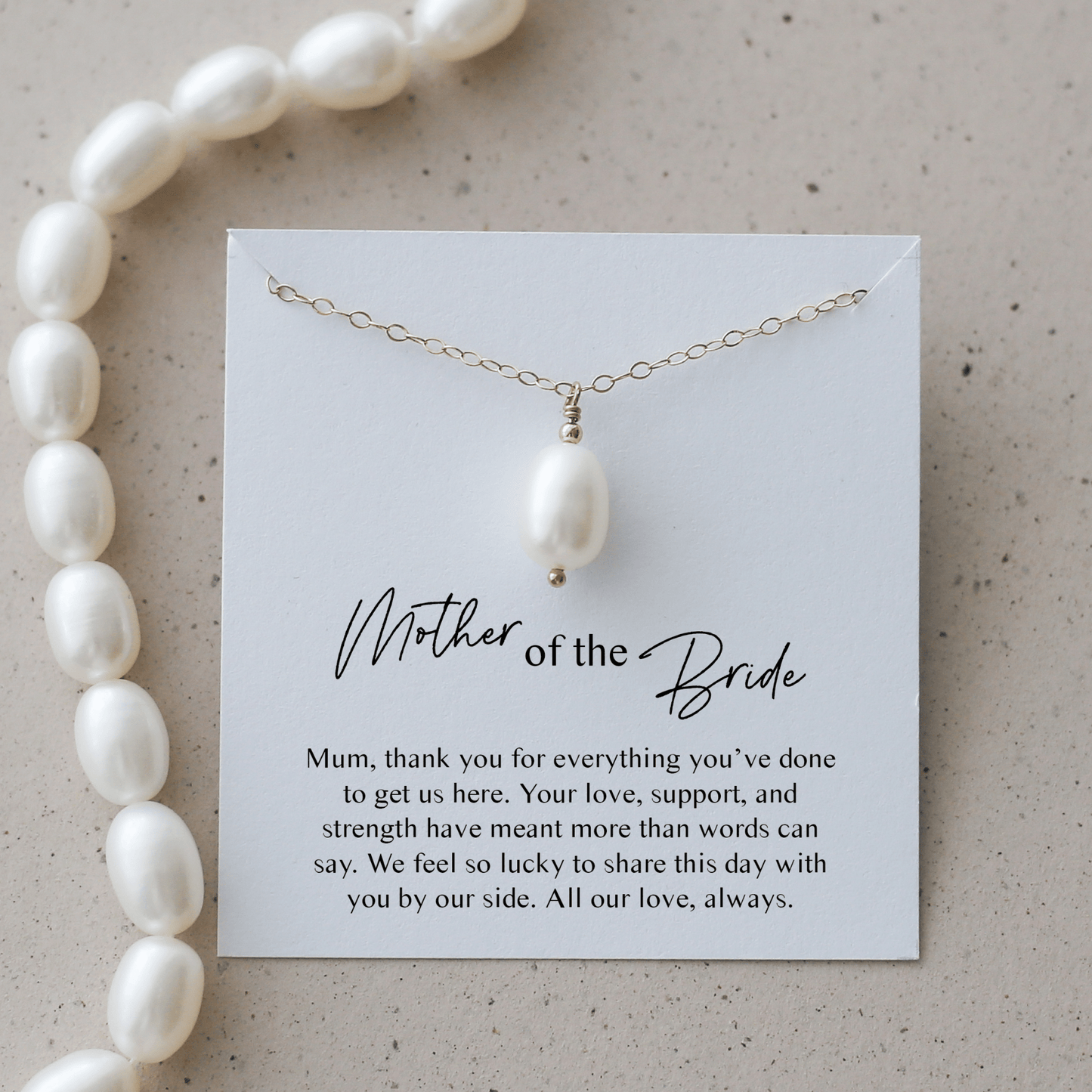Mother Of The Bride Gift - Freshwater Pearl Necklace - Vinci Woman