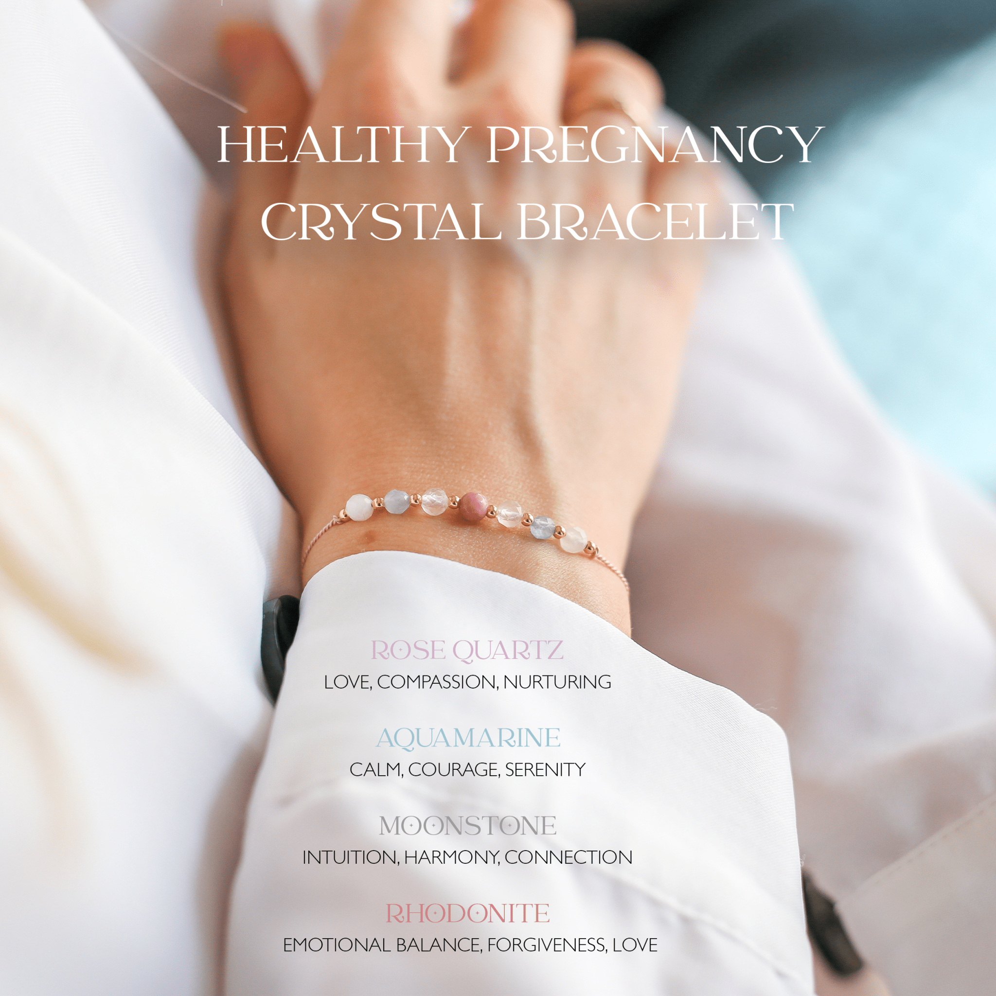 Pregnancy Support Crystal Cord Bracelet - Vinci Woman