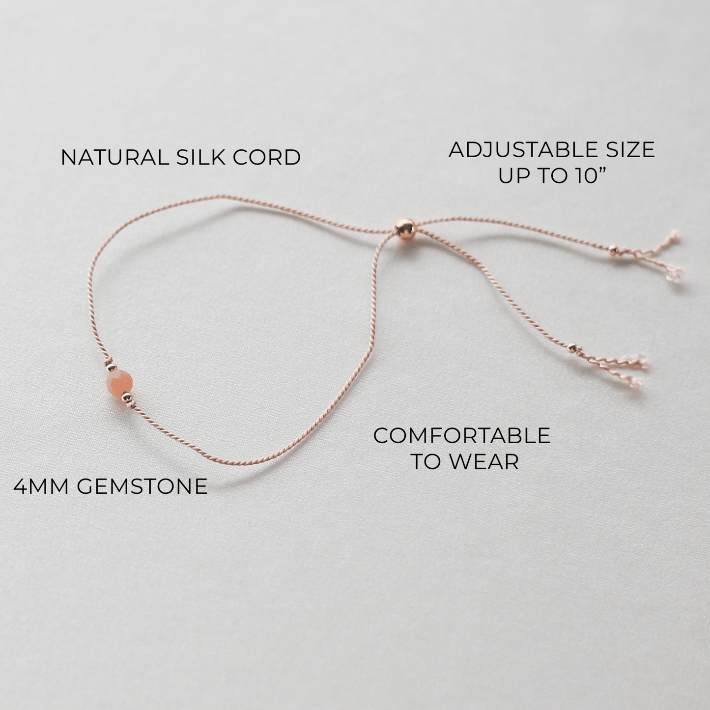 Pregnancy Wish - Dainty Crystal Cord Bracelet - Vinci Woman