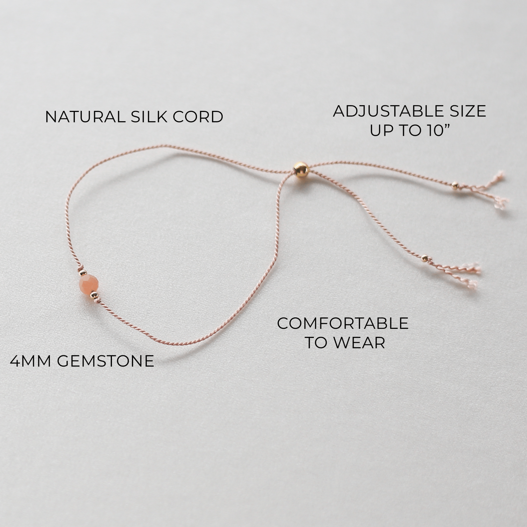 Pregnancy Wish - Dainty Crystal Cord Bracelet - Vinci Woman