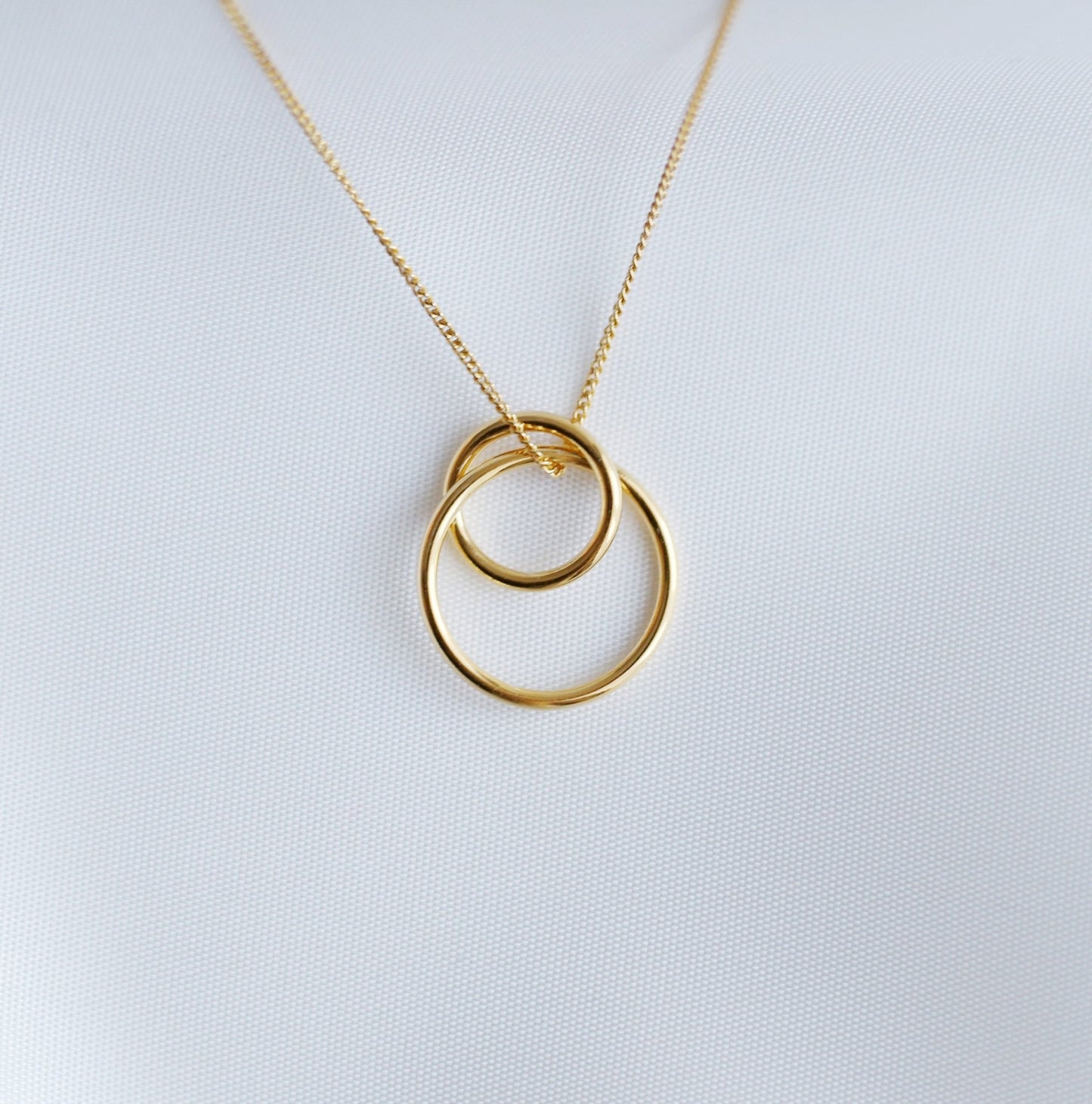 Interlocking Circle Necklace - Mother and Daughter Set - Vinci Woman