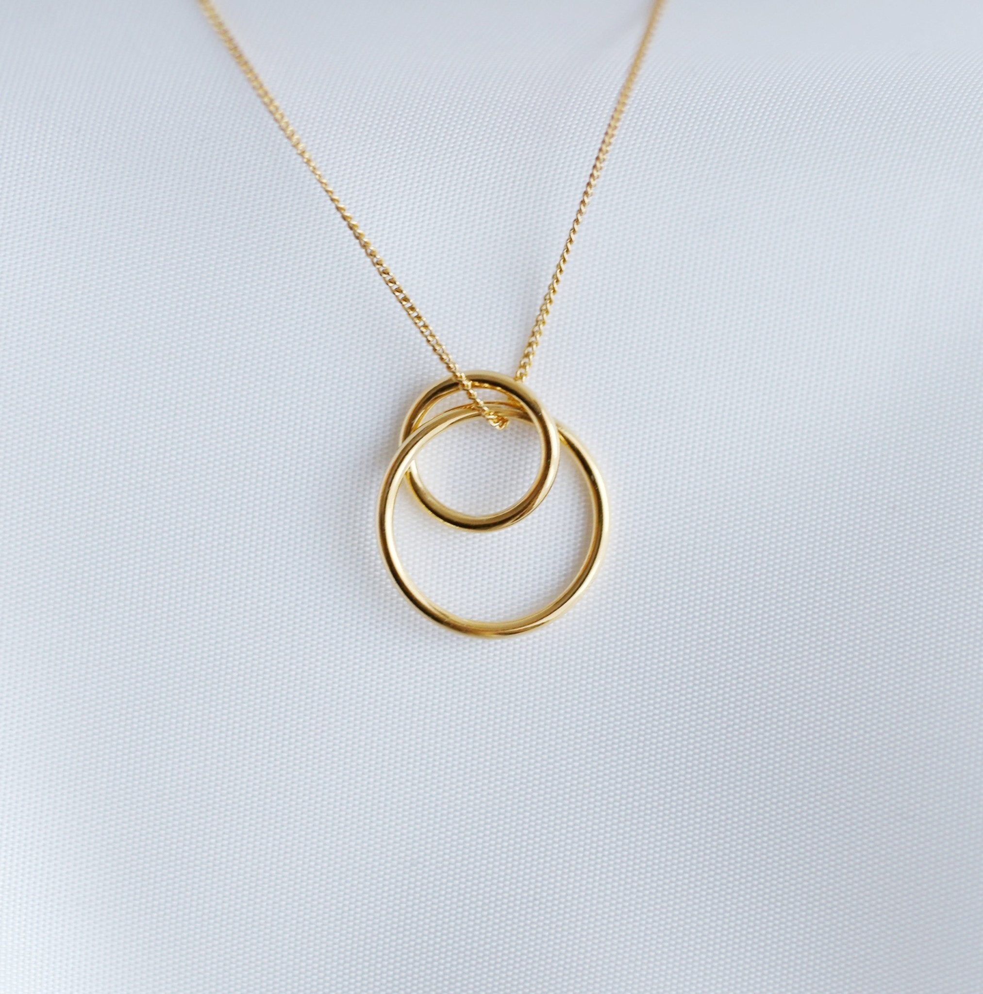 Interlocking Circle Necklace - Mother and Daughter Set - Vinci Woman