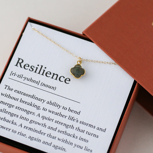 Dainty Labradorite Resilience Necklace - Vinci Woman