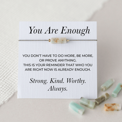 You Are Enough - Amazonite Cord Bracelet - Vinci Woman