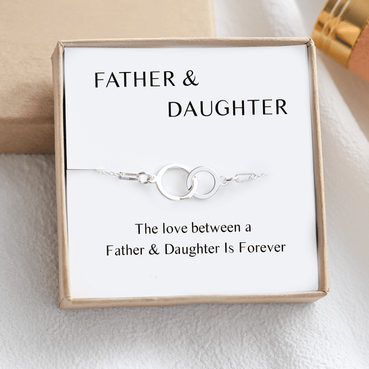 Father and Daughter Bracelet - Interlocking Circles - Vinci Woman