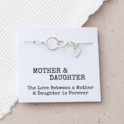 Mother and Daughter Gift - Interlocking Circle Bracelet - Vinci Woman