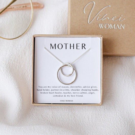 Interlocking Circle Necklace - Mother Gift - Vinci Woman
