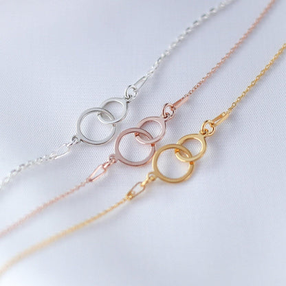 Mother and Daughter Bracelet - Interlocking Circles - Vinci Woman