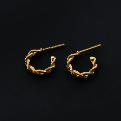 Chain Huggies Earrings - 24k Gold Vermeil - Vinci Woman