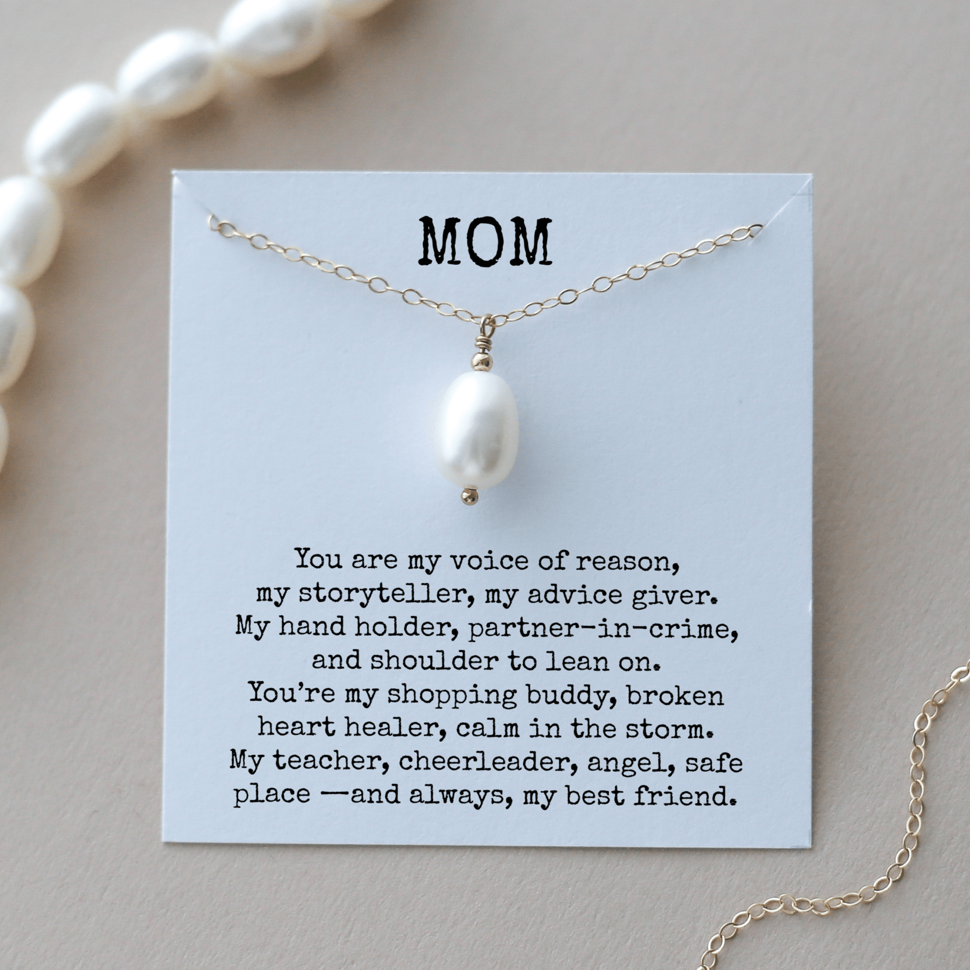 Gift For Mom - Freshwater Pearl Necklace - Vinci Woman