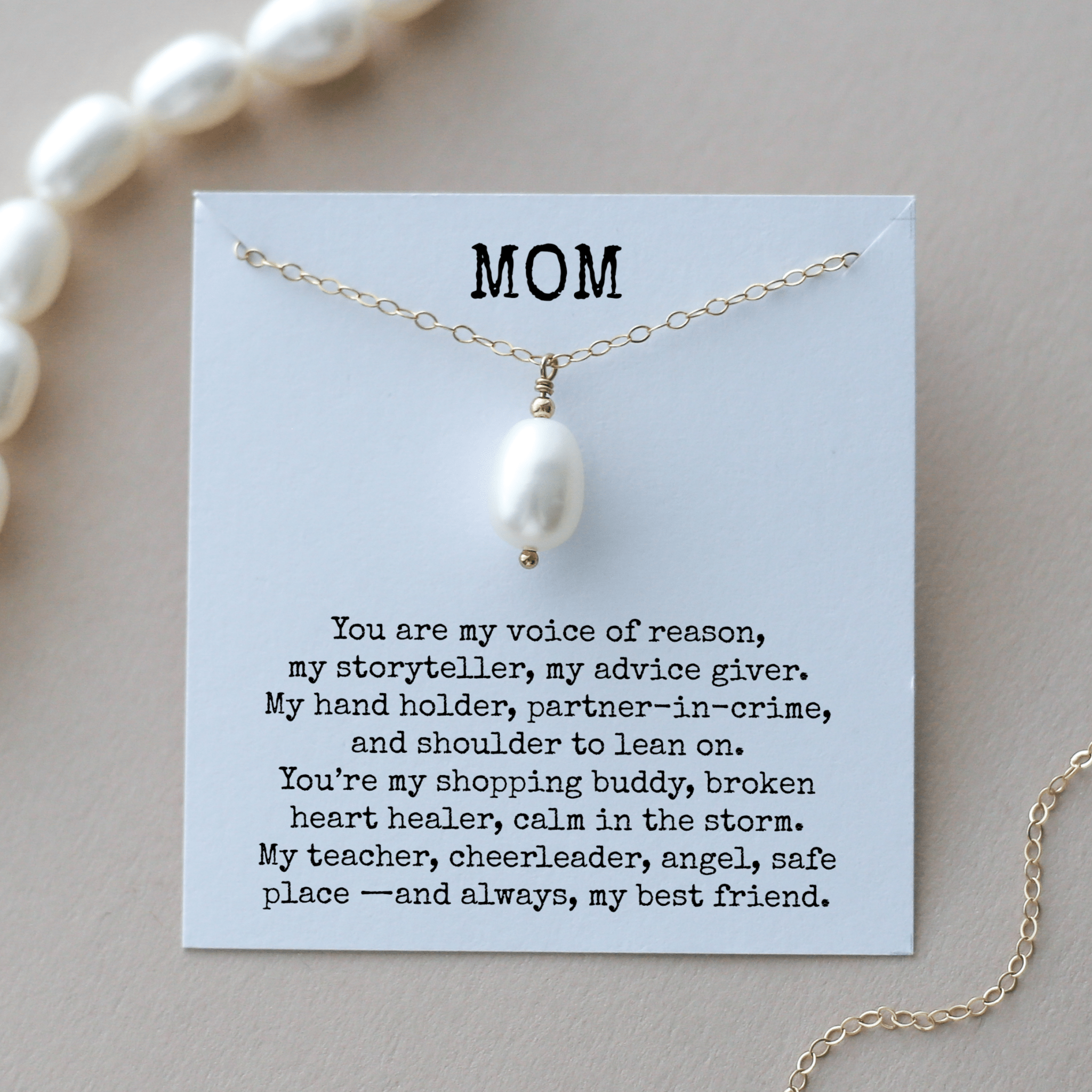Gift For Mom - Freshwater Pearl Necklace - Vinci Woman