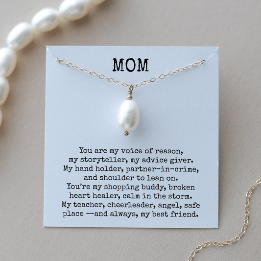 Gift For Mom - Freshwater Pearl Necklace - Vinci Woman