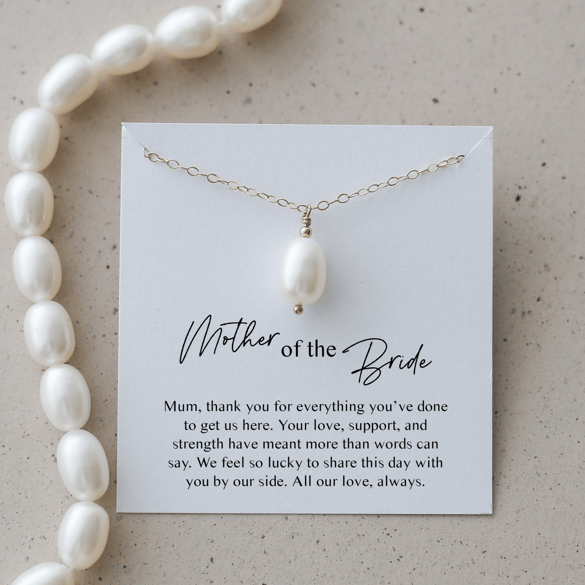 Mother Of The Bride Gift - Freshwater Pearl Necklace - Vinci Woman