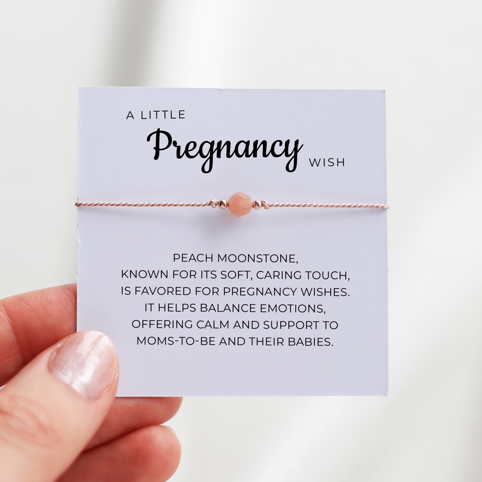 Pregnancy Wish - Dainty Crystal Cord Bracelet - Vinci Woman