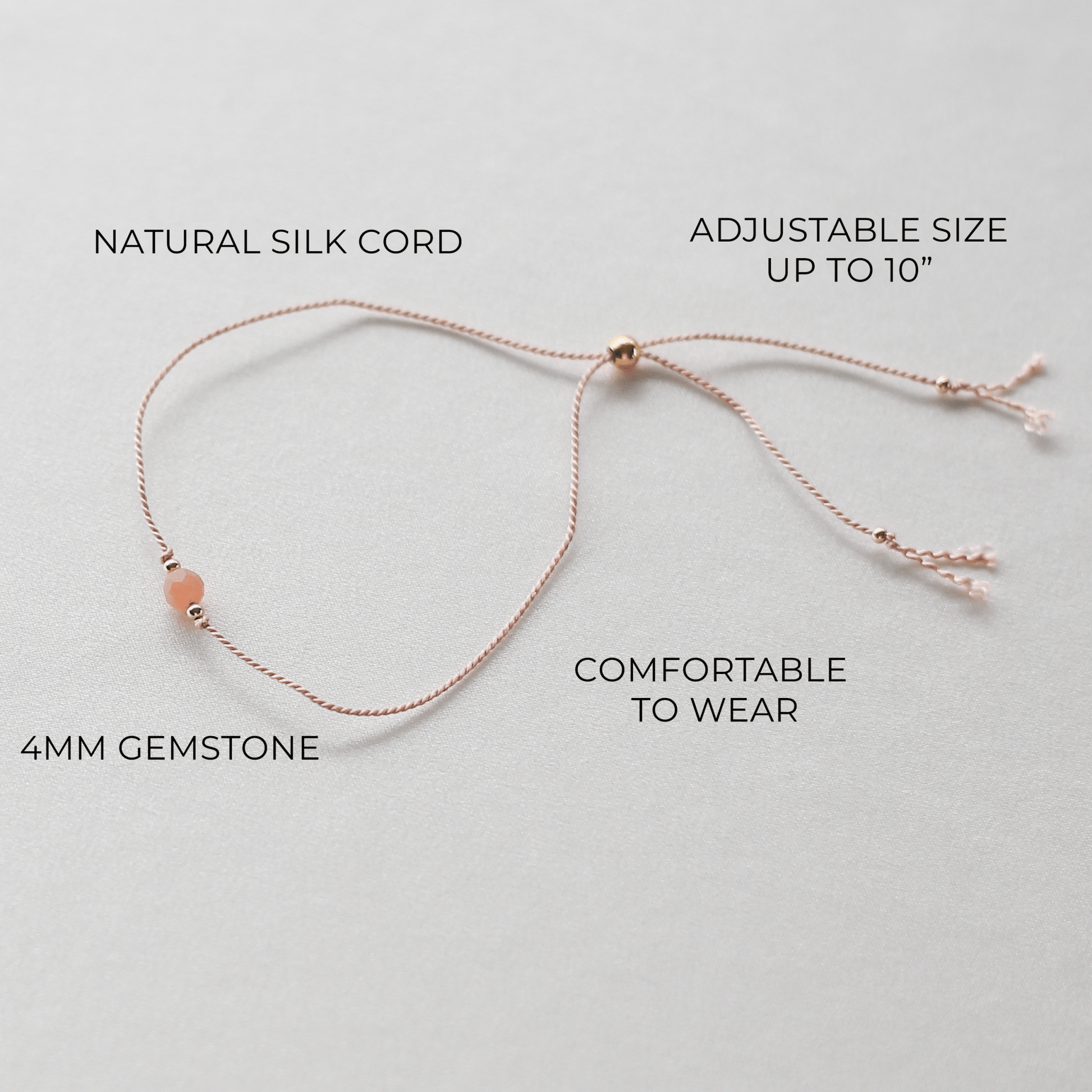 Pregnancy Wish - Dainty Crystal Cord Bracelet - Vinci Woman