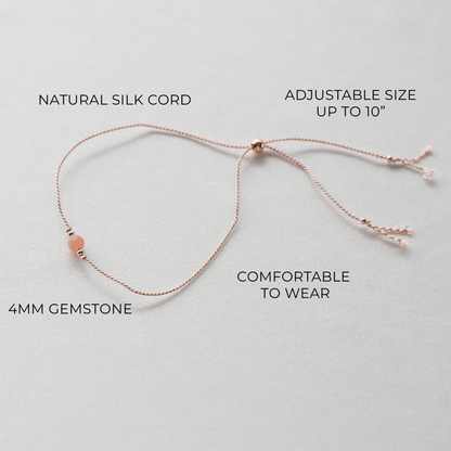 Pregnancy Wish - Dainty Crystal Cord Bracelet - Vinci Woman