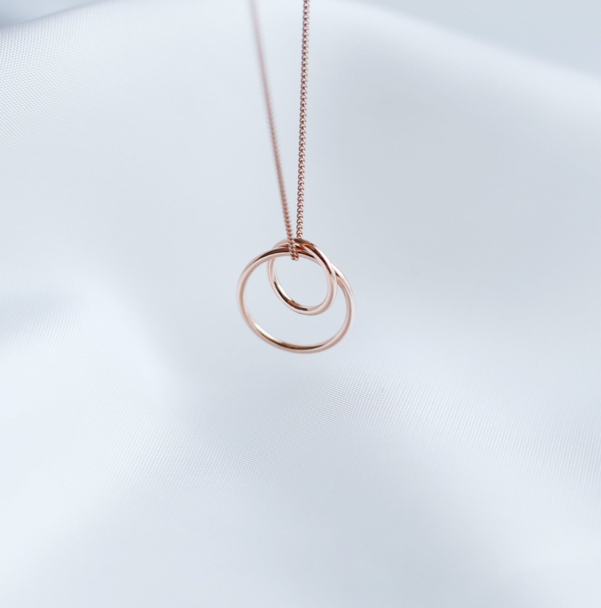 Interlocking Circle Necklace - Mother and Daughter Set - Vinci Woman