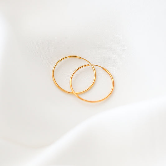 Hoop Earrings - 24k Gold Vermeil