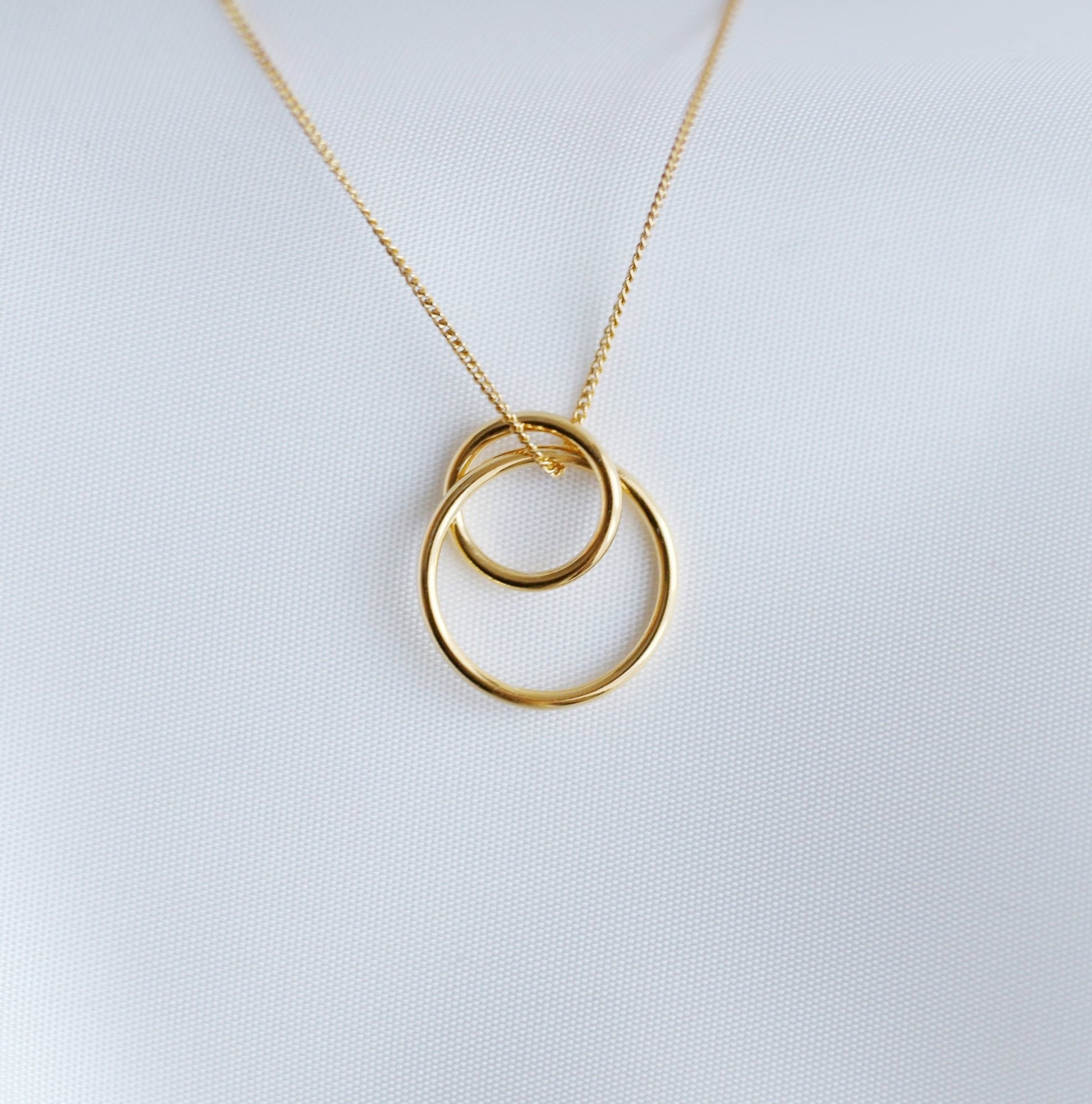 Interlocking Circle Necklace - Mother and Daughter Set - Vinci Woman