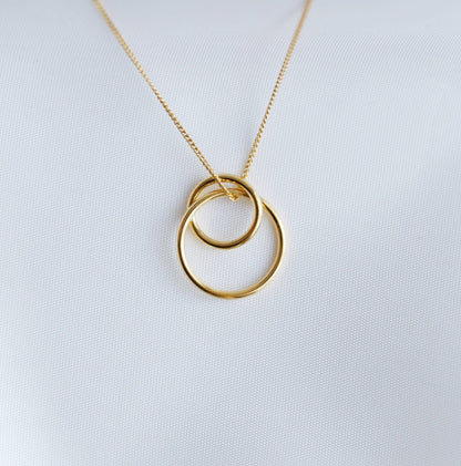 Interlocking Circle Necklace - Mother and Daughter Set - Vinci Woman
